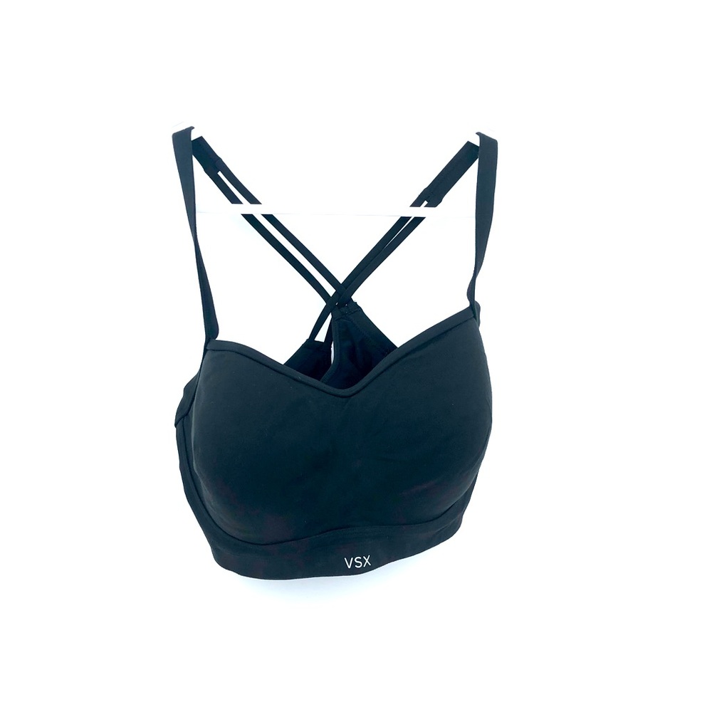Victoria Secret VSX 36 D Solid Black Bra Lined Underwire